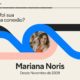 Card da retrospectiva do LinkedIn com a pergunta “Sabe quem foi sua primeiríssima conexão?”. Abaixo, aparece o nome “Mariana Noris”, com a informação “Desde novembro de 2009”, e a foto de uma mulher sorrindo.