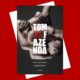 Capa do livro Tom na Fazenda. Dois homens estão entrelaçados em uma pose tensa, com os corpos inclinados e próximos. O título aparece em letras grandes, com “NA” em vermelho e o restante em branco, sobre fundo escuro.
